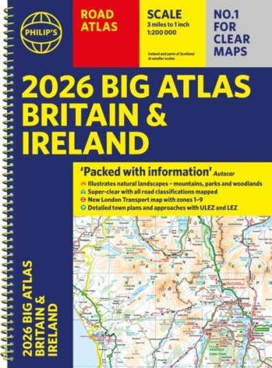2026 Philip's Big Road Atlas of Britain & Ireland
