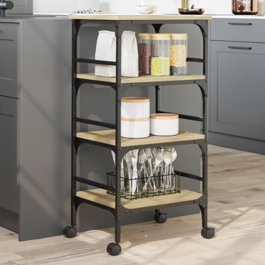 Kjøkkentralle sonoma eik 45x35x89,5 cm konstruert tre 842327