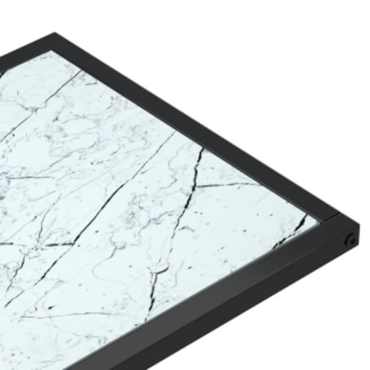 vidaXL Sidebord for PC hvit marmor 50x35x65 cm herdet glass vidaXL Sidebord for PC hvit marmor 50x35x65 cm herdet glass