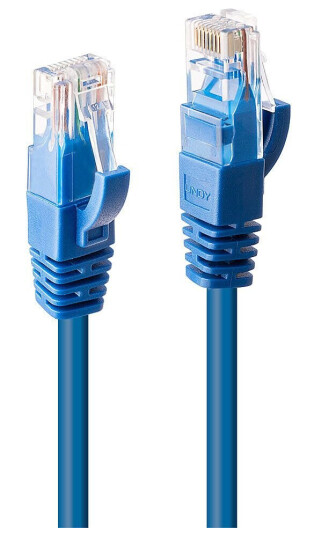 Lindy Cat6 U/UTP Nettverkskabel 2m RJ-45 Blå