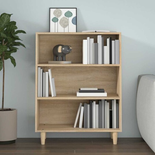 vidaXL Skjenk sonoma eik 69,5x32,5x90 cm konstruert tre