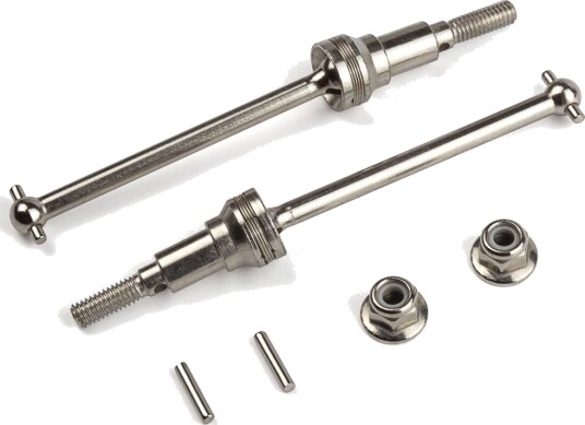 Blackzon BZN540067 Metall CVD Framaksler til RC Bil 2 stk Sølv