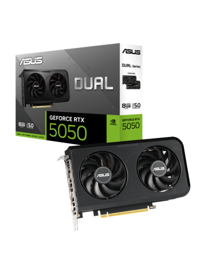 ASUS GeForce RTX 5050 8GB DUAL OC Grafikkort med GDDR6 Minne