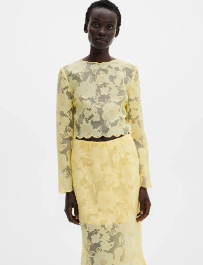 Malina Ciara Lace Top - Yellow - 44