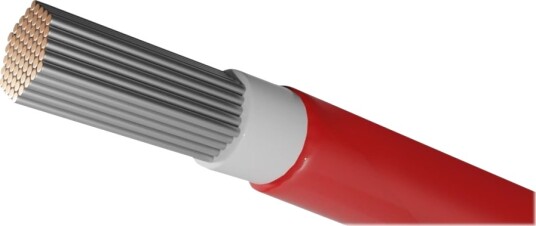 Qoltec - Samlet Strømkabel - 1500 V - 70 A - 100 M - Halogenfri, Flertrådet, Innendørs/Utendørs, Power 105 Kw - Rød