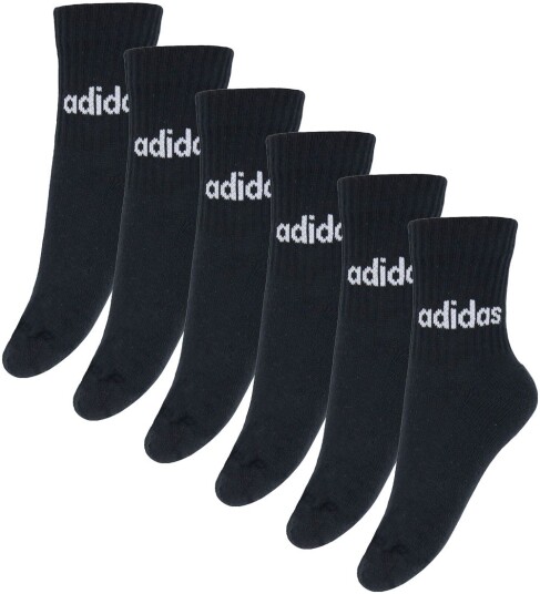 Adidas Performance Sokker   Polstret   6 pack   C Lin Crew   S   Adidas Performance   28/30   Sokker   Svart