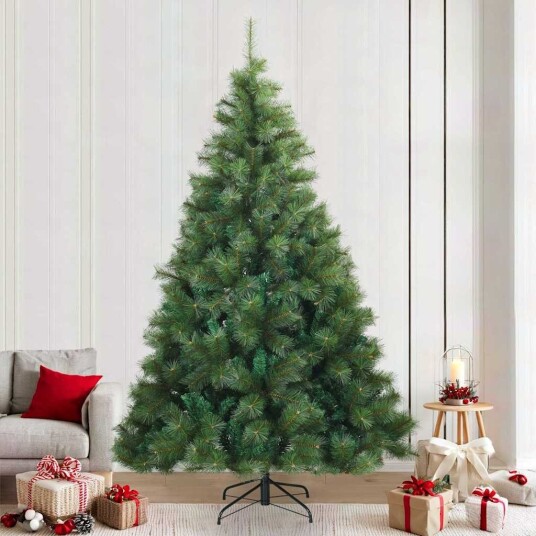 Kunstig sammensatt juletre med stativ grønn 240 cm PVC stål