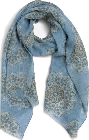 Ferner Jacobsen Wool scarf pattern star OS blå herre