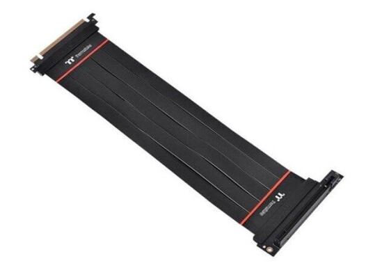 Thermaltake PCI-E 4.0 Riserkabel med 90° Vinkeladapter - 300mm - Svart