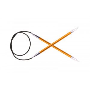 KnitPro Zing Rundpinde Messing 120cm 2,25mm / 47.2in US1 Amber