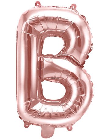 Bokstaven B Rosegullfarget 35 cm Liten Folieballong