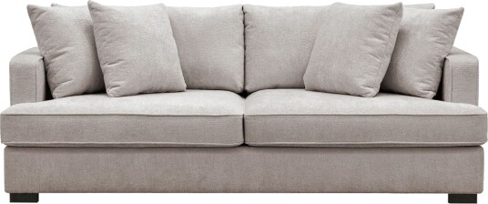 Rossita 3 seters Dyp Sofa i Chenille Grå / Brun