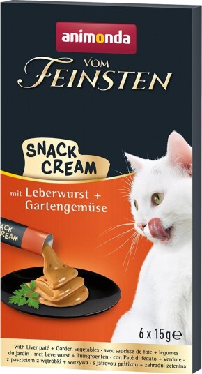Animonda Vom Feinsten Adult Snack Cream Leverpostei + Grønnsaker 24 X 15 G Animonda Vom Feinsten Adult Snack Cream Leverpostei + Grønnsaker 24 X 15 G