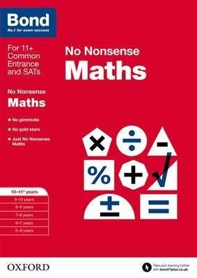 Bond: Maths: No Nonsense Av Sarah Lindsay, Bond 11+ Bond: Maths: No Nonsense Av Sarah Lindsay, Bond 11+