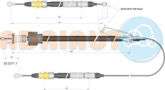 ADRIAUTO 33.0271.1 Tautrekk håndbremse