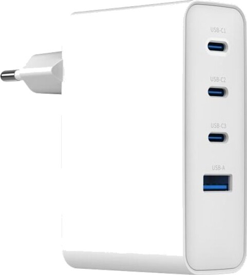 SiGN Hurtiglader 100W GaN 3xUSB-C / 1x USB-A Hvit SiGN Hurtiglader 100W GaN 3xUSB-C / 1x USB-A Hvit