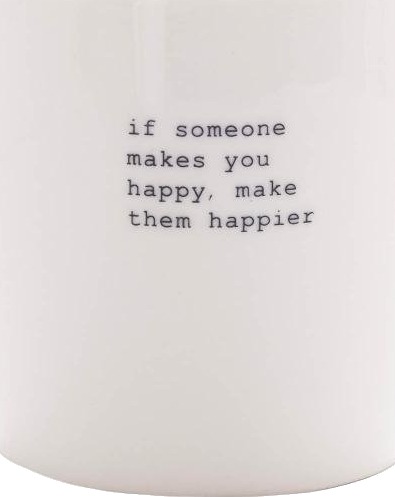 Sögne Home Krus "if someone makes you happy.." 30 cl hvit Sögne Home Krus "if someone makes you happy.." 30 cl hvit