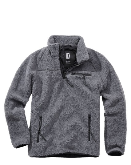 Brandit Teddyfleece Troyer Sweatshirt Grå