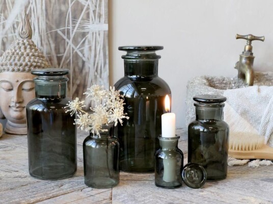 Chic Antique Apotekerglass Grå 5stk