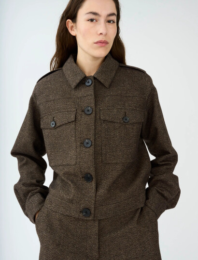 IVY Copenhagen Ivy-Tilda Utility Cropped Coat - Brown - 34