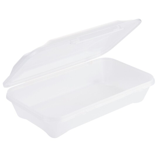 Contacto Gjenbrukbar matboks We Turn; 1250ml, 26.5x16.2x6.5 cm (LxBxH); Hvit; Rektangulær; 19 Stykk / Forpakning