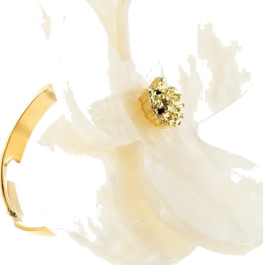 By Jolima Flower Dream Ring   White   ONE SIZE 5 cm