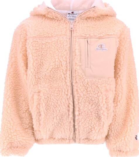Champion Cardigan m. Hette Plys Rosa Champion 15 16 år 170 176 Cardigan