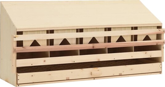 vidaXL Hekkeboks 5 rom 117x33x54 cm heltre furu