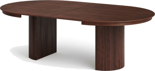 Kopparbo rundt uttrekkbart spisebord 140–240 cm finér Valnøtt Kopparbo rundt uttrekkbart spisebord 140–240 cm finér Valnøtt
