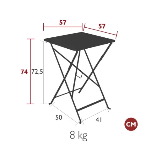 Fermob Bistro bord 57x57 cm Honey Fermob Bistro bord 57x57 cm Honey