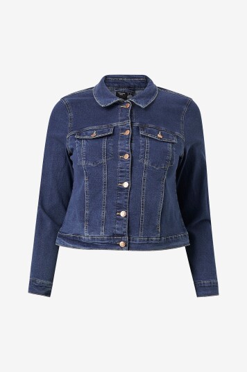 Vero Moda Curve   Denim jakke vmRuna LS Slim Dnm Jck Mix GA Cur   Blå