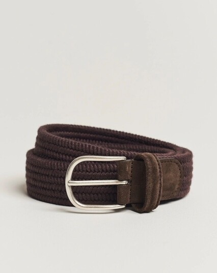 Anderson's Braided Wool Belt Brown