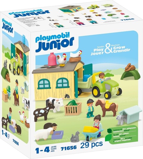PLAYMOBIL Junior Bondeeventyr Med Traktor, Trailer Og Dyrevenner - Multi/patterned - ONE SIZE
