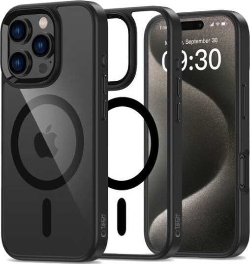 Tech-Protect MagSafe Mobildeksel for iPhone 16 Pro Gjennomsiktig