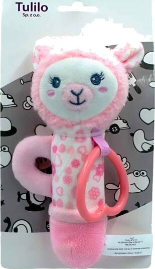Tulilo Ranglebamse med Lyd 17 cm Rosa Lama