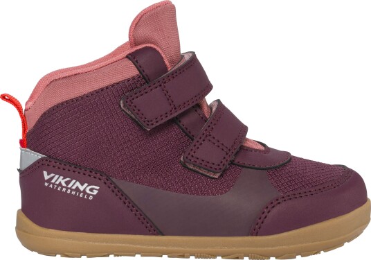Viking Aspen Barefoot 2V Mid Vanntette Sneakers Plum 24 Viking Aspen Barefoot 2V Mid Vanntette Sneakers Plum 24