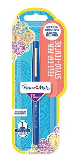 Paper Mate Flair Felt Tip Pens Medium Point 0.7mm Blå 1 Count