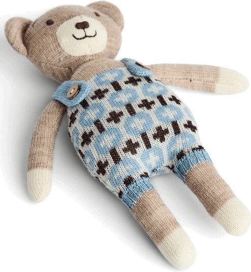 Smallstuff Merino Wool Baby Dog Rose - BLUE/ BROWN - One Size