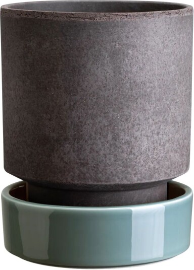 Bergs Potter Hoff krukke Ø18 cm, Raw Grey-Misty Blue