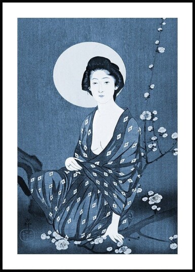 Japanese Midnight Blue Plakat Plakat / 50x70cm