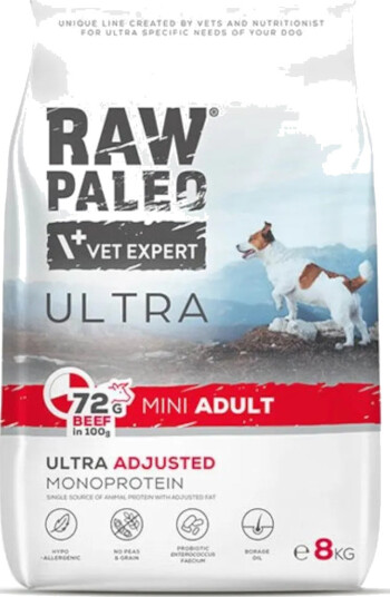 Vetexpert Adult Raw Paleo Ultra Mini Beef 8 kg Vetexpert Adult Raw Paleo Ultra Mini Beef 8 kg