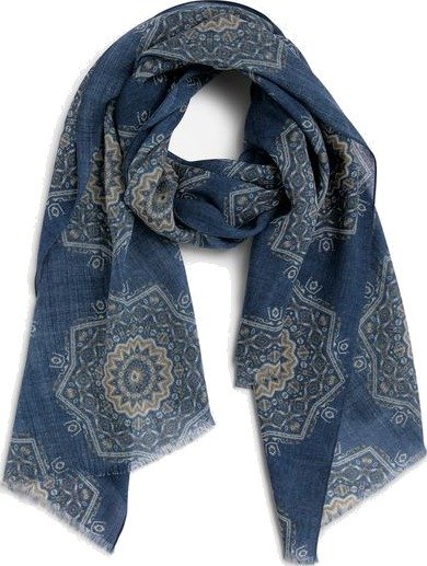 Ferner Jacobsen Wool scarf pattern star OS brun herre