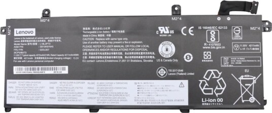 Lg Chem Batteri Til Bærbar Pc Litiumion 3-Cellers 4372 Mah 51 Wh Fru 02DL007 Lg Chem Batteri Til Bærbar Pc Litiumion 3-Cellers 4372 Mah 51 Wh Fru 02DL007