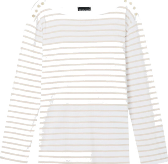 Emporio Armani Dame Topper Hvit M,