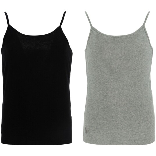 Polo Ralph Lauren Black/Andover Heather 2 Pack Polo Camisole M/8-10 år