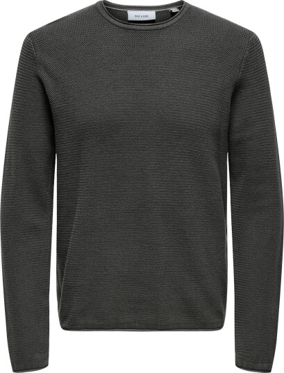 ONLY & SONS Onseric Reg 12 Struc Crew Knit Noos Grey XL