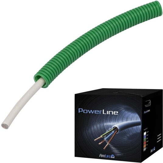 Pipelife KTV PowerLine Kabel forhåndslagt 16 mm x 100 m KTV1,0/4,8 Stikkontakter & kabler