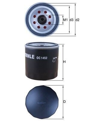 Oljefilter MAHLE ORIGINAL OC 1452