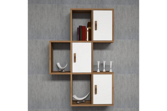 Vegghylle Amtorp 75 cm Brun|Hvit Vegghylle Amtorp 75 cm Brun|Hvit