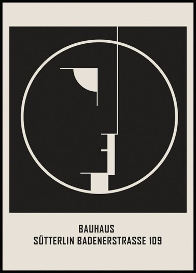 Bauhaus Sütterlin Badenerstrasse No.2 Plakat Plakat / 50x70cm Bauhaus Sütterlin Badenerstrasse No.2 Plakat Plakat / 50x70cm